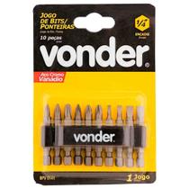 Jogo de Ponteiras Bits 1/4" com 10 Peças Vonder