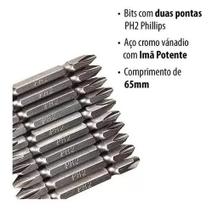 Jogo De Ponteiras Magnéticas Phillips Com 10 Titanium