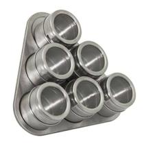 Jogo de Porta-condimento com Suporte de Aço Inox 7 Peças - Mimo Style