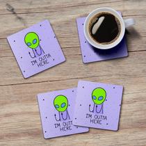 Jogo de Porta Copos DrPepper ET Alien I'm Outta Here