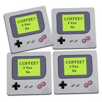 Jogo de Porta Copos Gamer Boy Coffee Yes - 4 peças - Yaay
