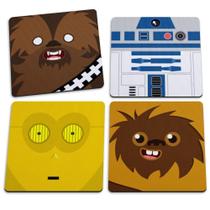 Jogo De Porta Copos Geek Side Faces - 4 Peças Jogo De Porta Copos Geek Side Faces - 4 Peças