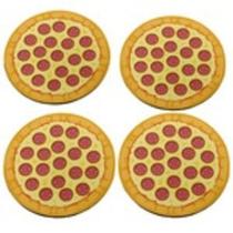 Jogo de porta copos pizza peperoni 4 pcs