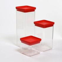 Jogo de Porta-Mantimentos Amie 3 Peças - Neoflam - NEOFLAN Jogo de Porta-Mantimentos Amie 3 Peças - Neoflam - NEOFLAN