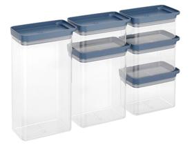 Jogo de Porta-Mantimentos Herméticos Retangulares Electrolux Experience 6 Peças Jogo de Porta-Mantimentos Herméticos Retangulares Electrolux Experience 6 Peças