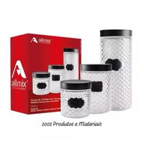 Jogo de pote de Vidro para mantimento com tampa. Jogo de pote de Vidro para mantimento com tampa.