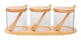 Jogo De Potes Borossilicato Vidro E Bambu Ecokitchen Mimo Jogo De Potes Borossilicato Vidro E Bambu Ecokitchen Mimo