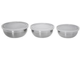 Jogo de Potes de Inox Tramontina com Tampa Redondo Freezinox 3 Peças Jogo de Potes de Inox Tramontina com Tampa Redondo Freezinox 3 Peças