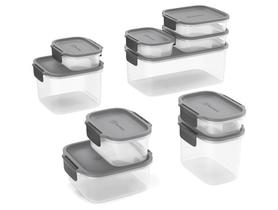 Jogo de Potes de Plástico Hermético Electrolux Retangular Experience 10 Peças