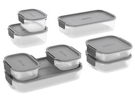 Jogo de Potes de Plástico Hermético Electrolux Retangular Experience 8 Unidades