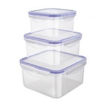 Jogo de Potes de Plastico Hermeticos com 3pcs Lin Ran