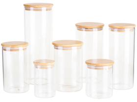 Jogo de Potes de Vidro Hermético Brinox com Tampa Redondo Ekko 7 Peças