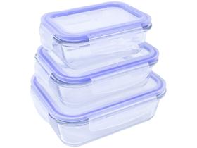 Jogo de Potes de Vidro Hermético Hauskraft - com Tampa Retangular JGPO-006 3 Peças Jogo de Potes de Vidro Hermético Hauskraft - com Tampa Retangular JGPO-006 3 Peças