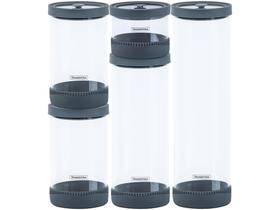 Jogo de Potes de Vidro Hermético Tramontina com Tampa Redondo Purezza 5 Peças Jogo de Potes de Vidro Hermético Tramontina com Tampa Redondo Purezza 5 Peças