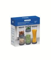 Jogo de Potes de Vidro Herméticos Tramontina Purezza em Borosilicato com Tampa