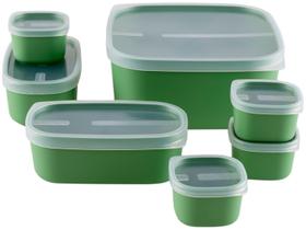 Jogo de Potes Hermético Tramontina com Tampa Mixcolor 7 Peças