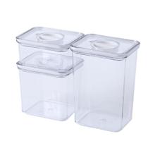 Jogo de Potes Herméticos - Linha C-MOA Transparente - 3 Peças Jogo de Potes Herméticos - Linha C-MOA Transparente - 3 Peças