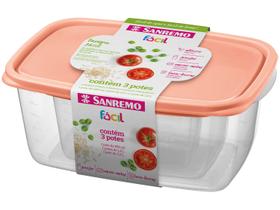 Jogo de Potes Herméticos Sanremo com Tampa