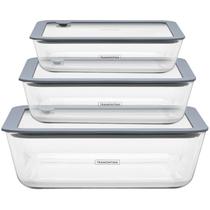 Jogo de Potes Herméticos Tramontina Vidro Vittra 3 Pç