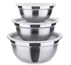 Jogo de Potes Mimo AN2230 Inox Prata com Tampa Jogo de Potes Mimo AN2230 Inox Prata com Tampa