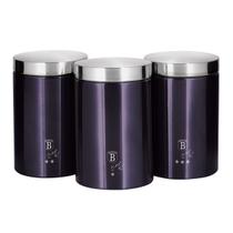 Jogo de potes multiuso inox 3 pçs 18cm Purple Berlinger Haus Armazenamento Cereais Grãos Mantimentos Organização Decoração Cozinha Jogo de potes multiuso inox 3 pçs 18cm Purple Berlinger Haus Armazenamento Cereais Grãos Mantimentos Organização Decoração Cozinha