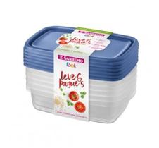 Jogo de Potes Plásticos 6 Peças Sanremo 785ml - SR165/7 - Microondas / Freezer - BPA Free Jogo de Potes Plásticos 6 Peças Sanremo 785ml - SR165/7 - Microondas / Freezer - BPA Free