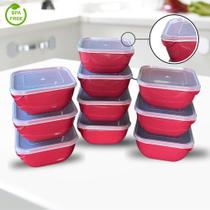 jogo de potes plasticos quadrado - 10 peças jogo de potes plasticos quadrado - 10 peças