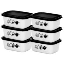 Jogo De Potes Porta Mantimentos Marmitas Plásticas Para Microondas e Freezer Kit Com 6 Peças 750 ML Jogo De Potes Porta Mantimentos Marmitas Plásticas Para Microondas e Freezer Kit Com 6 Peças 750 ML