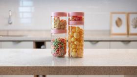 Jogo de Potes Porta Mantimentos Multiuso Organizador Alimentos Cozinha 4 Peças Plástico UZ Jogo de Potes Porta Mantimentos Multiuso Organizador Alimentos Cozinha 4 Peças Plástico UZ