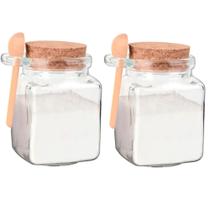 Jogo de Potes Porta Tempero de Vidro com Colher 260mL 2 peças - Hauskraft