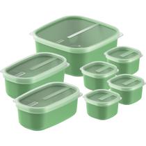Jogo de Potes Tramontina C/ Tampa MixColor 7 Pç Sálvia