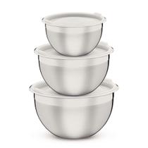 Jogo De Potes Tramontina Cucina Aço Inox 3 Peças
