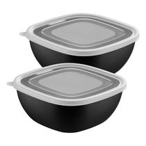 Jogo de Potes Tramontina MixColor 2L e 4L Preto