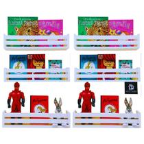 Jogo de Prateleiras Nicho Revisteiro de Parede Quarto Infantil 6un40cm Jogo de Prateleiras Nicho Revisteiro de Parede Quarto Infantil 6un40cm