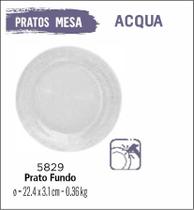 Jogo De Prato Acqua 06 Pratos Fundos - Sopa - Vidro Jogo De Prato Acqua 06 Pratos Fundos - Sopa - Vidro