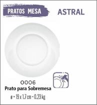 Jogo De Prato Astral 04 Pratos Sobremesa -19Cm Vidro