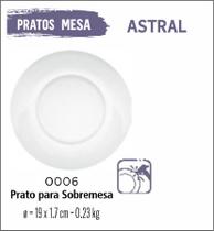 Jogo De Prato Astral 06 Pratos Sobremesa - 19cm Vidro - Nadir Figueiredo