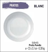 Jogo De Prato Blanc 12 Pratos Fundos - Sopa - 22Cm Branco