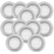 Jogo de Prato de Sobremesa Vidro Diamante Duralex Kit 12 uni Jogo de Prato de Sobremesa Vidro Diamante Duralex Kit 12 uni