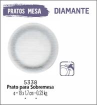 Jogo De Prato Diamante 04 Pratos Sobremesa - Lanche - Vidro