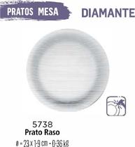 Jogo De Prato Diamante 12 Pratos Rasos - Vidro