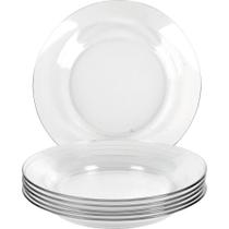 Jogo De Prato Fundo 6 unidades Vidro Resistente Duralex - Nadir Jogo De Prato Fundo 6 unidades Vidro Resistente Duralex - Nadir