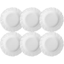 Jogo de Prato Fundo Petala Vidro Branco 6 uni Duralex Nadir Jogo de Prato Fundo Petala Vidro Branco 6 uni Duralex Nadir