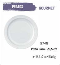 Jogo De Prato Gourmet 04 Pratos Rasos - 24Cm Branco