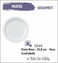 Jogo De Prato Gourmet 04 Pratos Rasos Grande - 26Cm Branco - Duralex