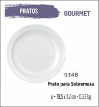 Jogo De Prato Gourmet 06 Pratos Sobremesa Lanche Branco