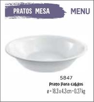 Jogo De Prato Menu 12 Pratos Caldos - Sopas - Branco