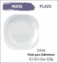 Jogo De Prato Pla 04 Pratos Sobremesa - Lanche - Branco