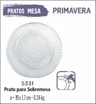 Jogo De Prato Primavera 04 Pratos Sobremesa - Lanche - Vidro
