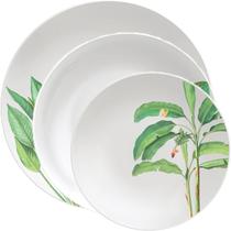 Jogo De Prato Raso Fundo Sobremesa 12 Pessoas 36Pçs Graziela